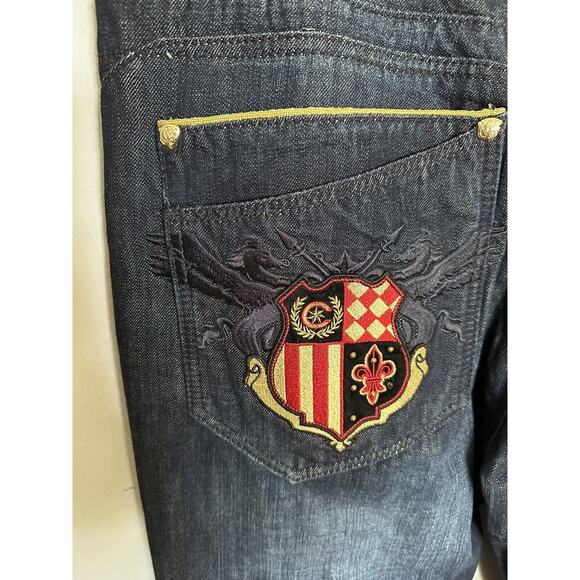 Coogi Authentic Denim Blu Jeans Mens Size 42 x 35 Embroidered Pocket - Picture 9 of 16